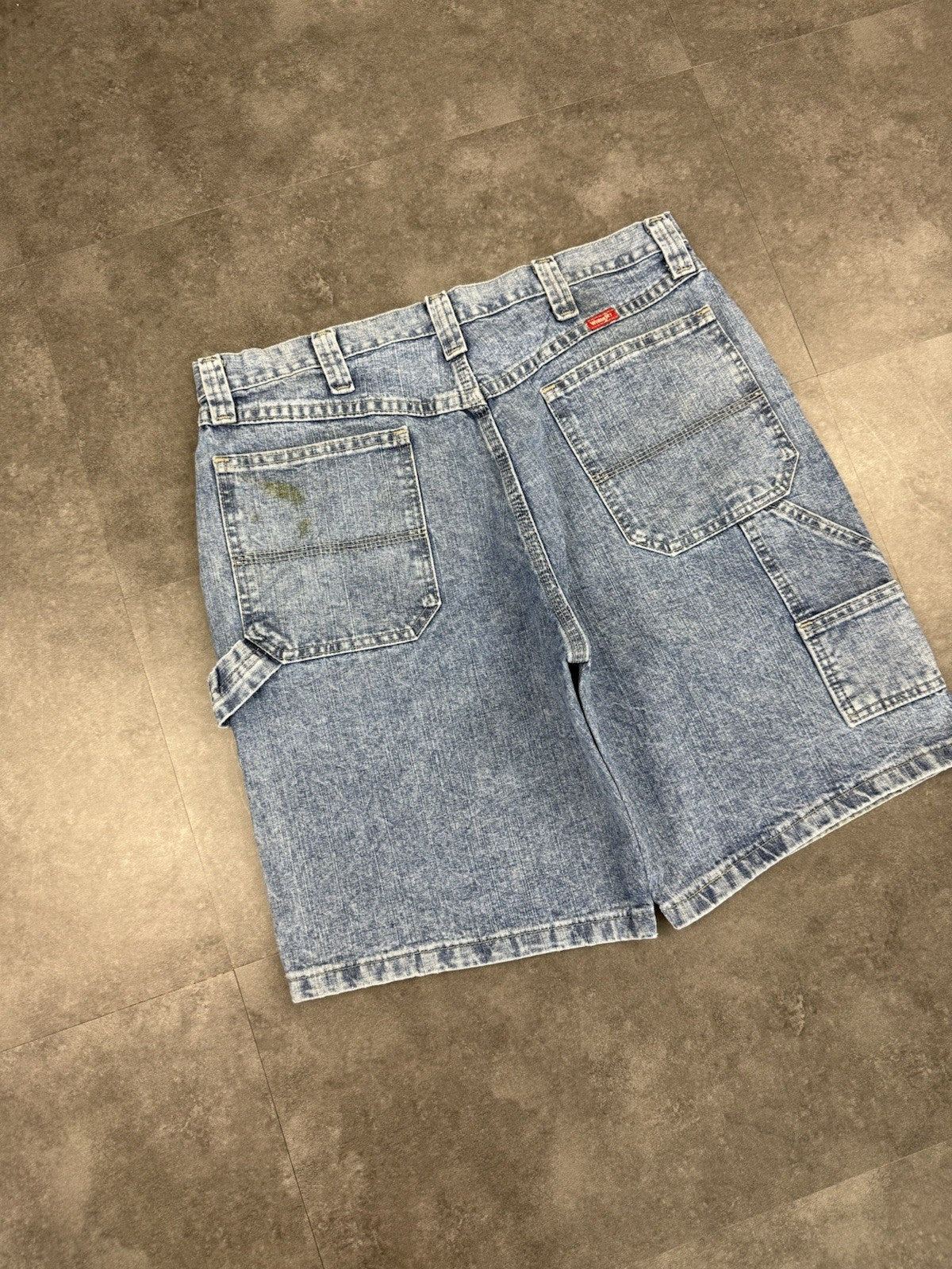 Wrangler Vintage Baggy Carpenter 90s Y2K Denim Jorts Shorts Skater Workwear 30W