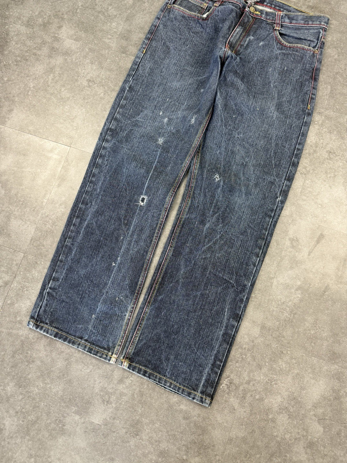 Red Diamond 2000s Hip Hop Grunge Baggy Jeans 90s Y2K Vintage Skate Jeans 36W 32L
