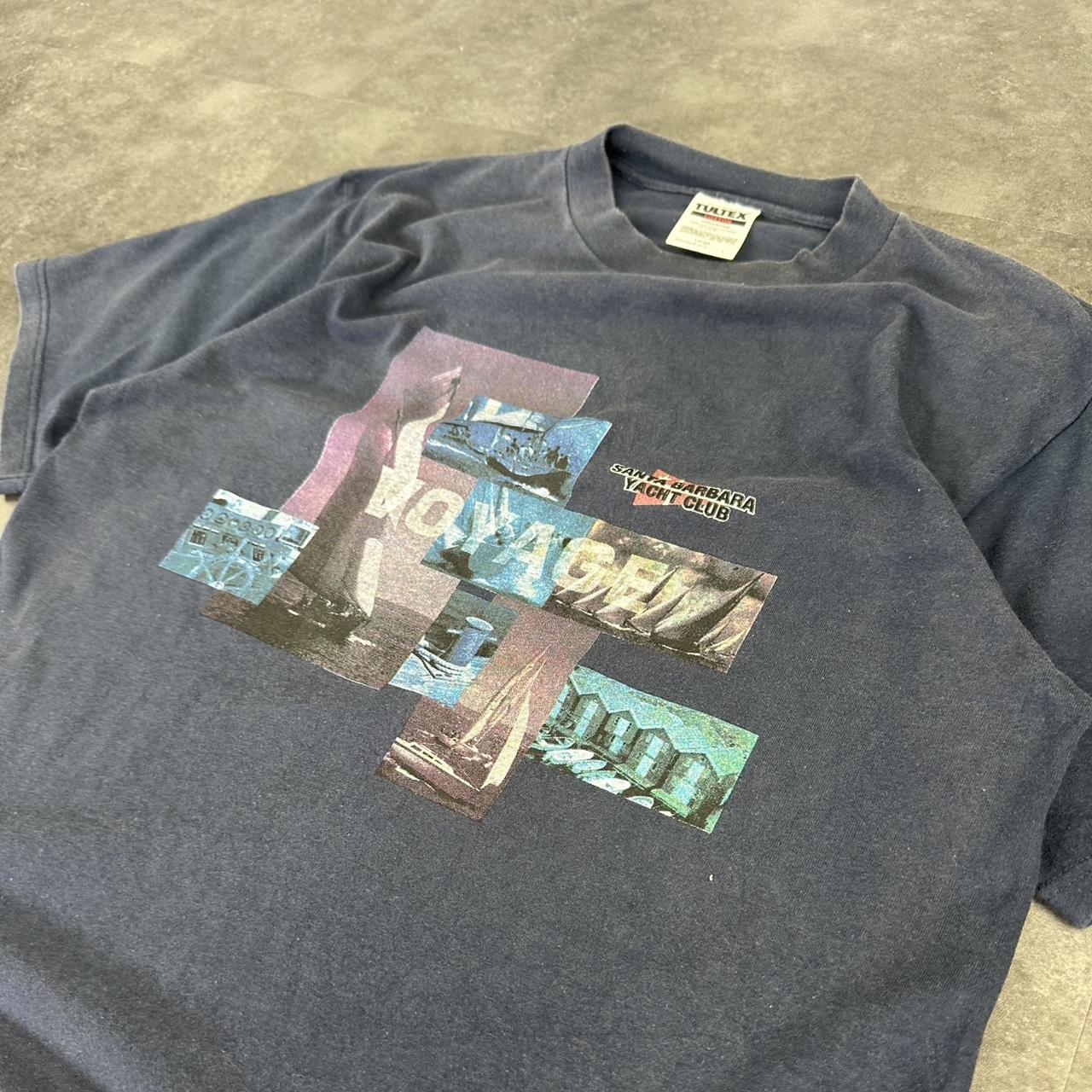 Tultex 2000s Logo Print Voyage Boat graphic logo T shirt