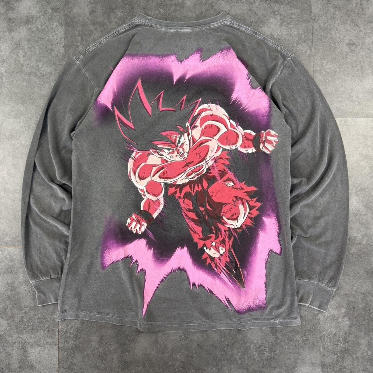 Dragon Ball Z 2000s skate hiphop Y2K logo print graphic long sleeve T shirt