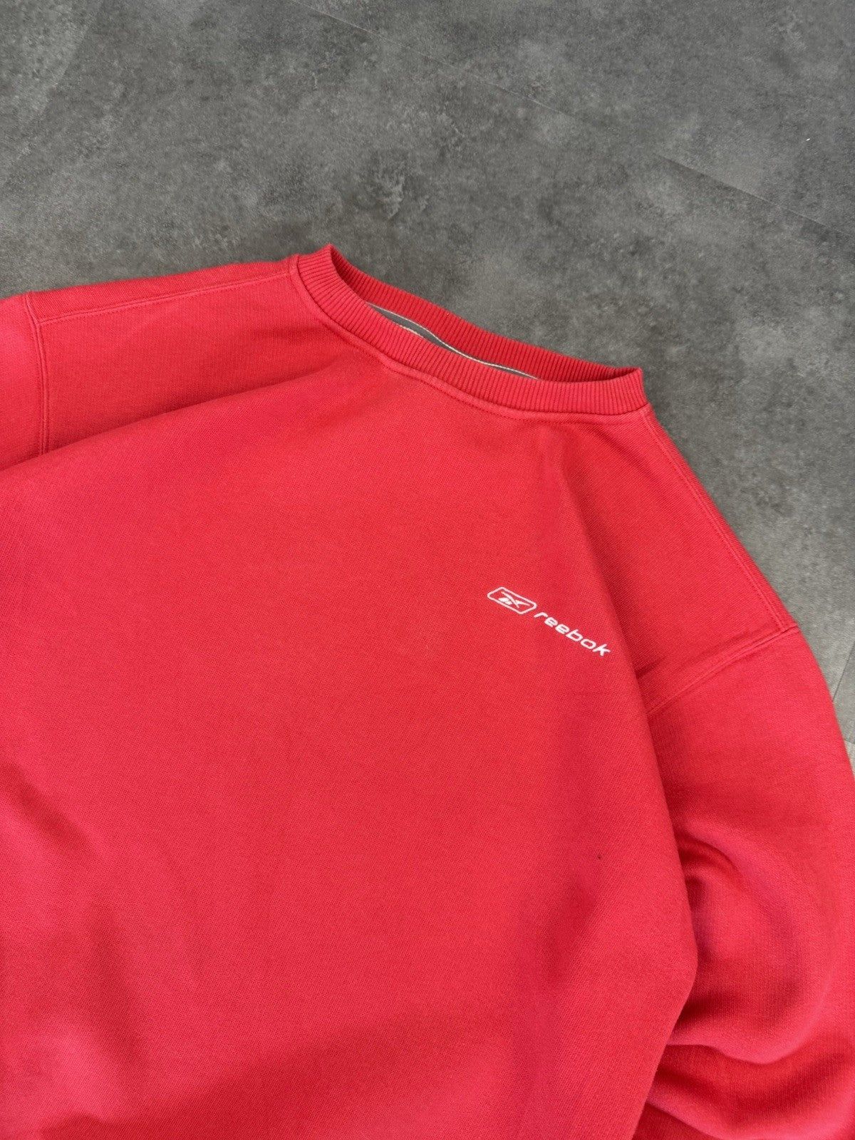 Reebok Vintage Sweatshirt 90s Y2k Embroidered Logo Red Men's Size S