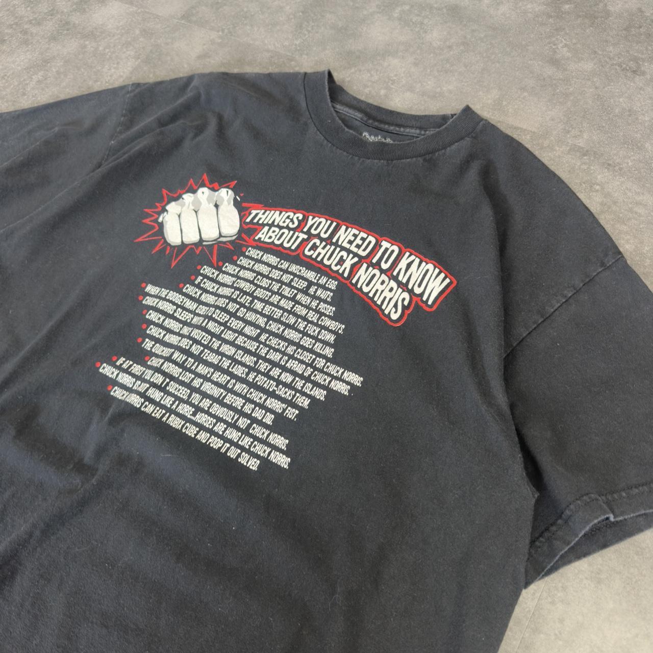 Chuck Norris T 2000s Y2K logo print design