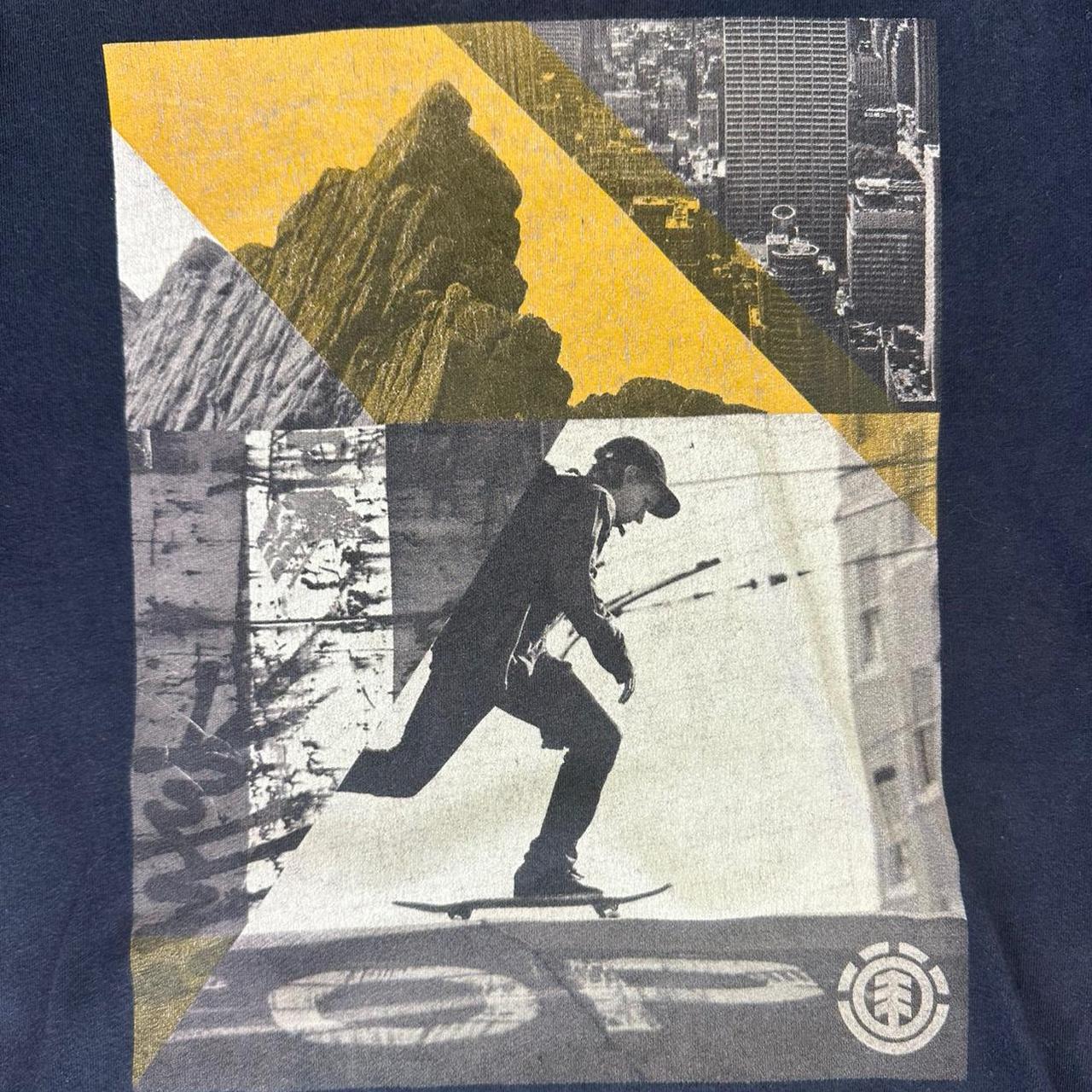 Element 2000s Skater Skateboard arty Print graphic T shirt