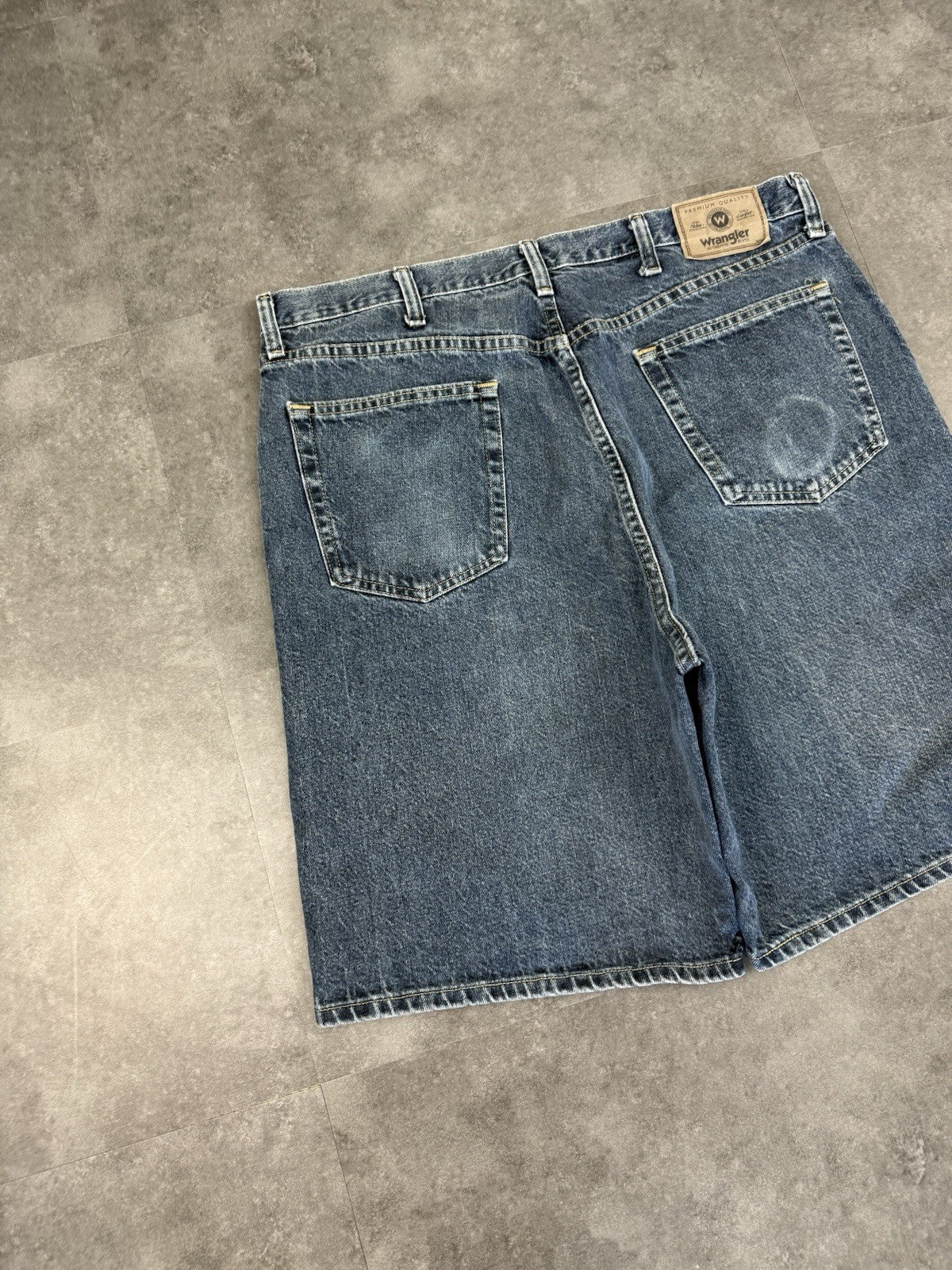 Wrangler Vintage Baggy Jorts 90s Y2K Denim Jeans Shorts Skater Workwear 38W