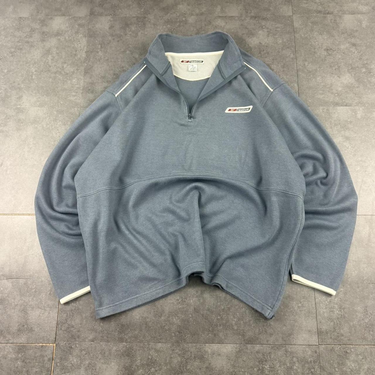 Vintage Reebok Y2K 1/4 zip embroidered spellout pullover sweatshirt