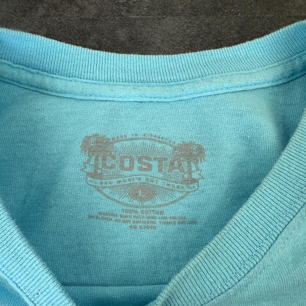 Costa Del Mar T 2000s Y2K logo print design
