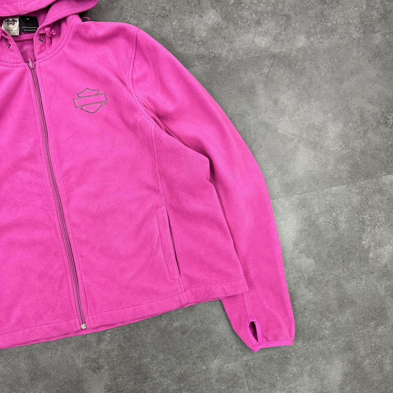 2000s Harley Davidson zip up fleece sweatshirt hoodie