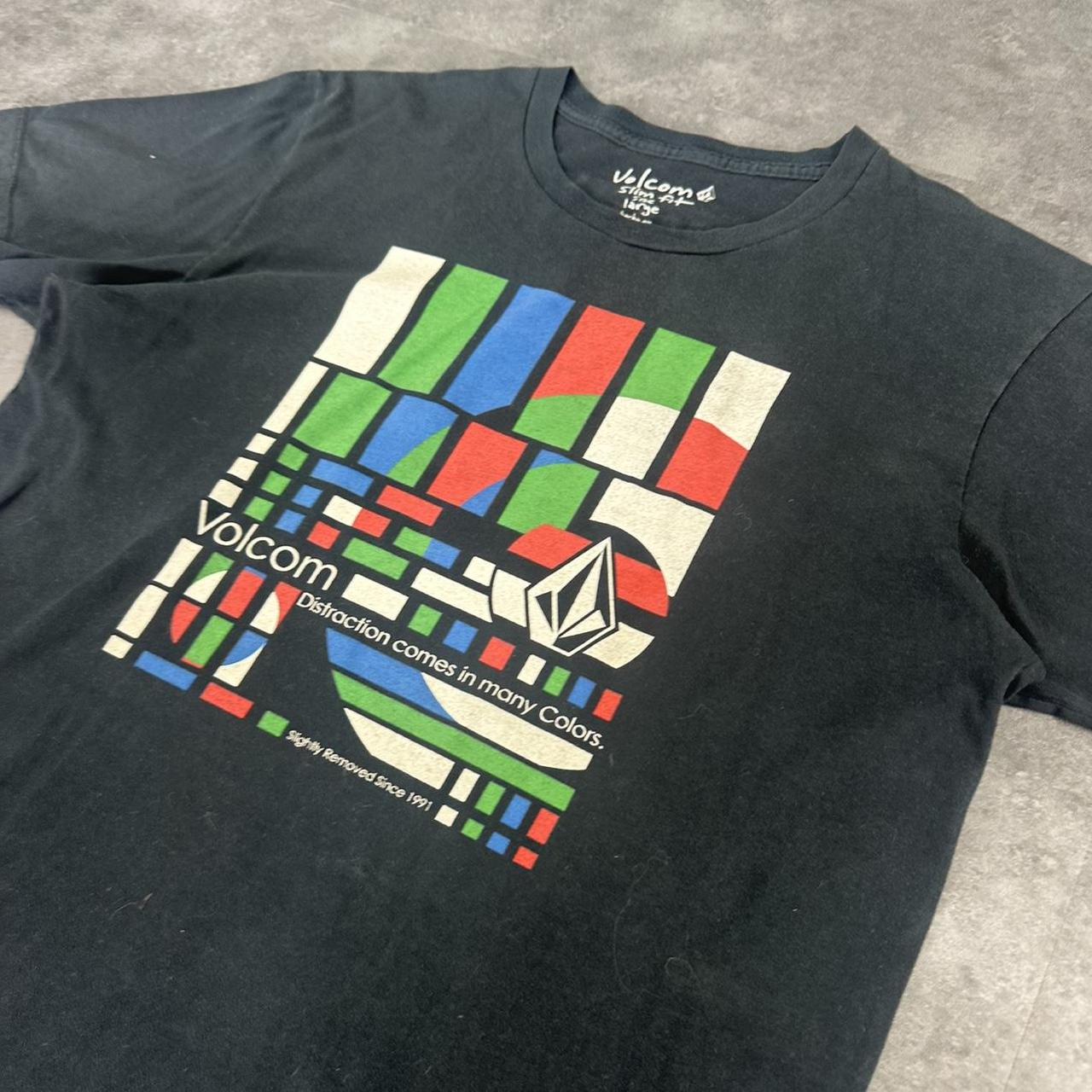 Volcom T 2000s Print RGB Arty Logo graphic T shirt