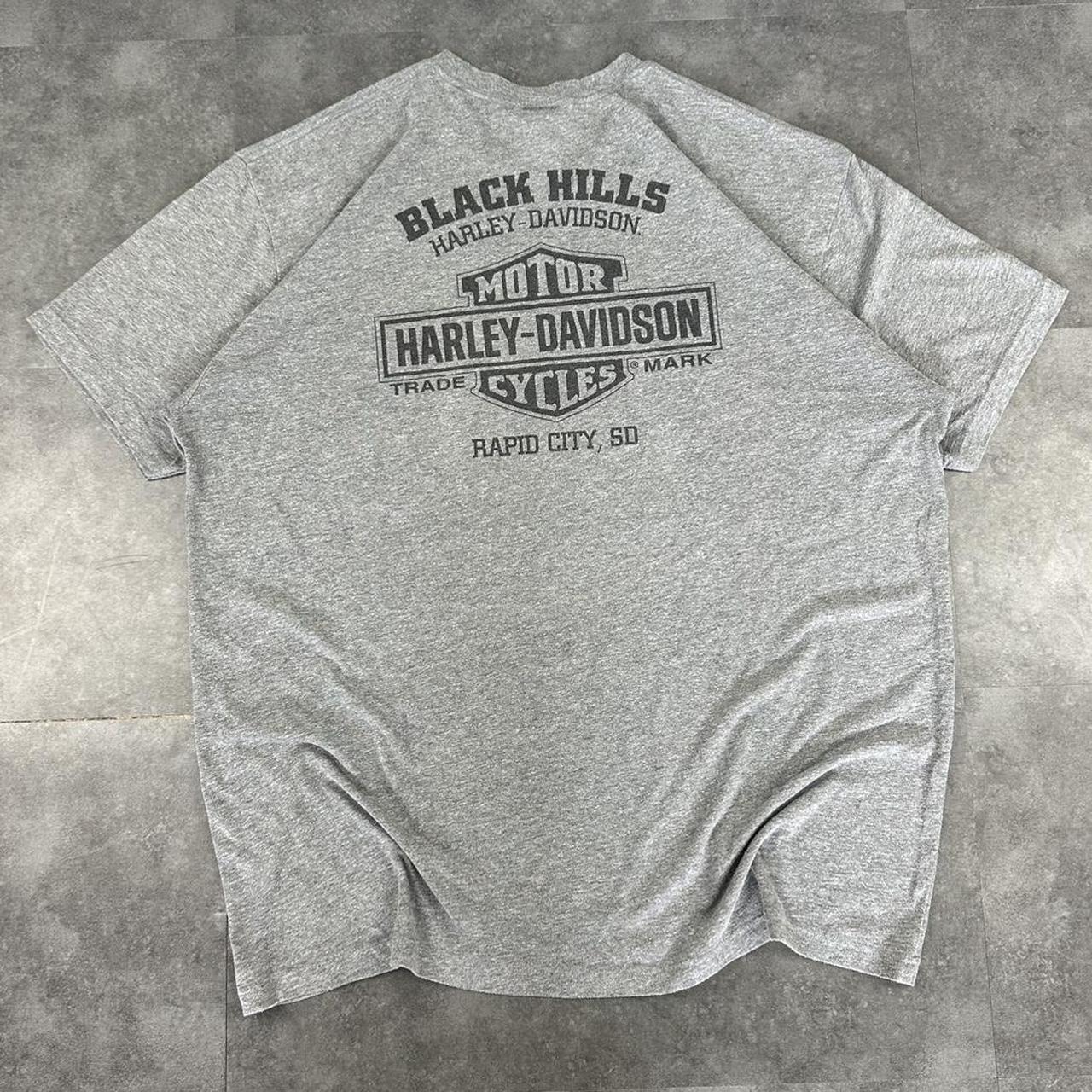 Harley Davidson 2000s biker motorcycle logo Spellout graphic T shirt