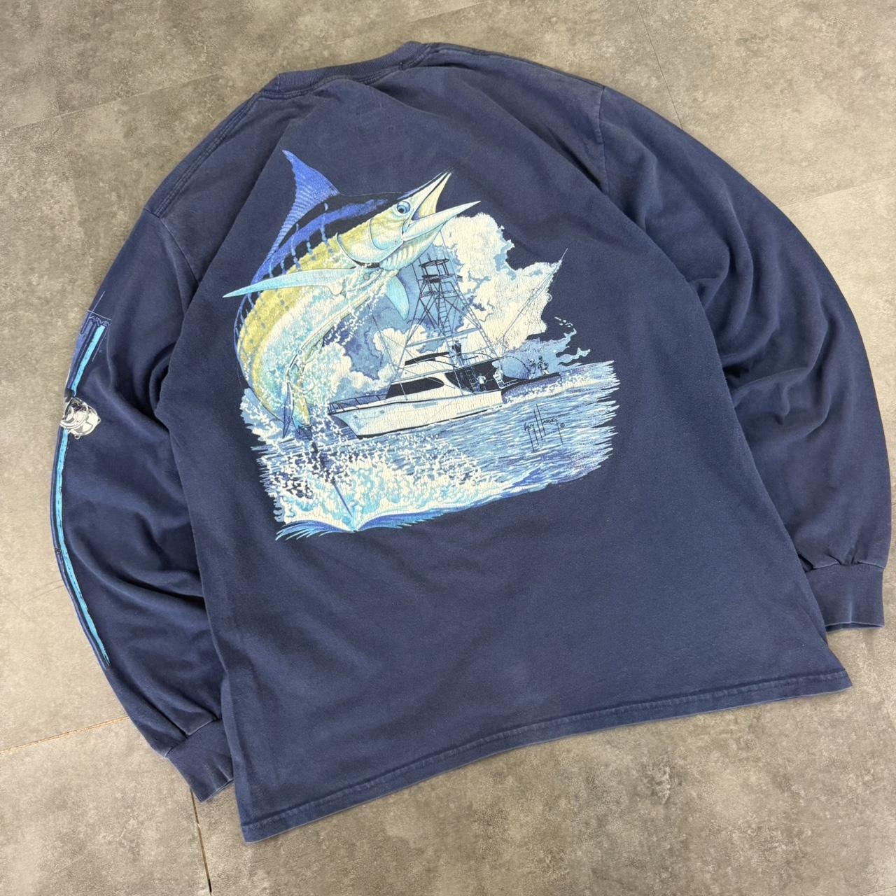 Guy Harvey 2000s surf Y2K logo print graphic T shirt