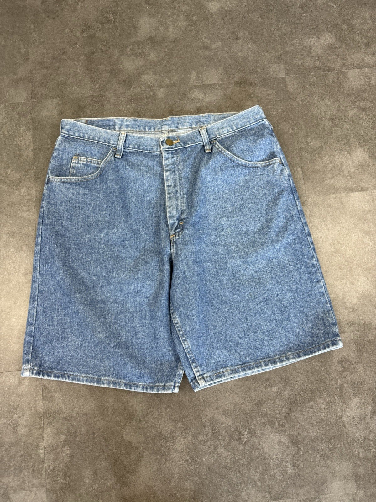 Wrangler Vintage Baggy Jorts 90s Y2K Denim Jeans Shorts Skater Workwear 38W