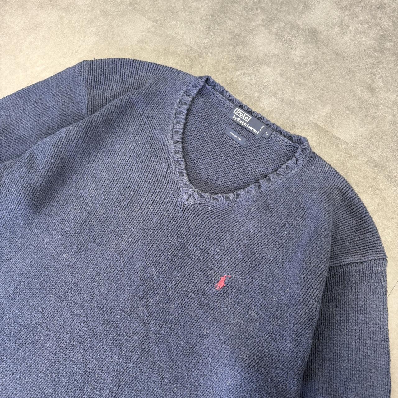 Polo Ralph Lauren 90s chunky knit v neck jumper