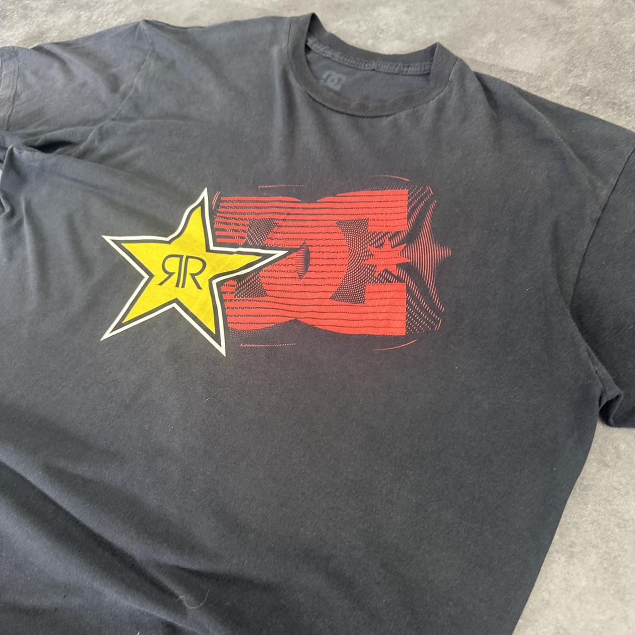 Rockstar X DC Shoes T 2000s Print Logo graphic T shirt