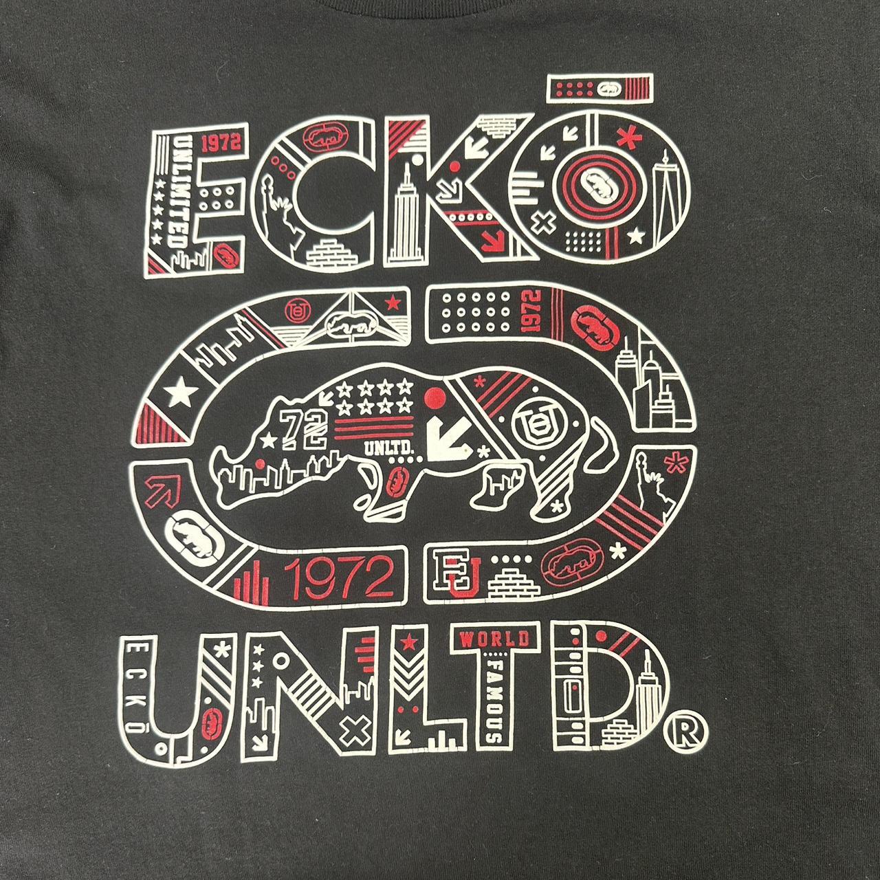 Ecko Unltd T Y2K 90s print graphic logo T shirt