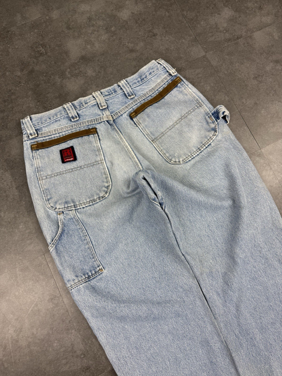 Wrangler DuraSheild Jeans Mens Y2K Denim USA Vintage Carpenter Straight 36W 32L