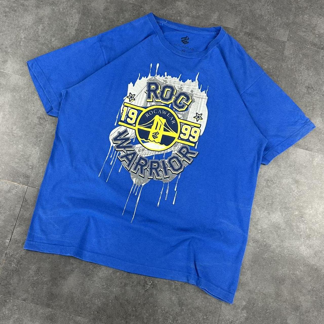 Golden State Warriors 2000s Rocawear print graphic logo T shirt