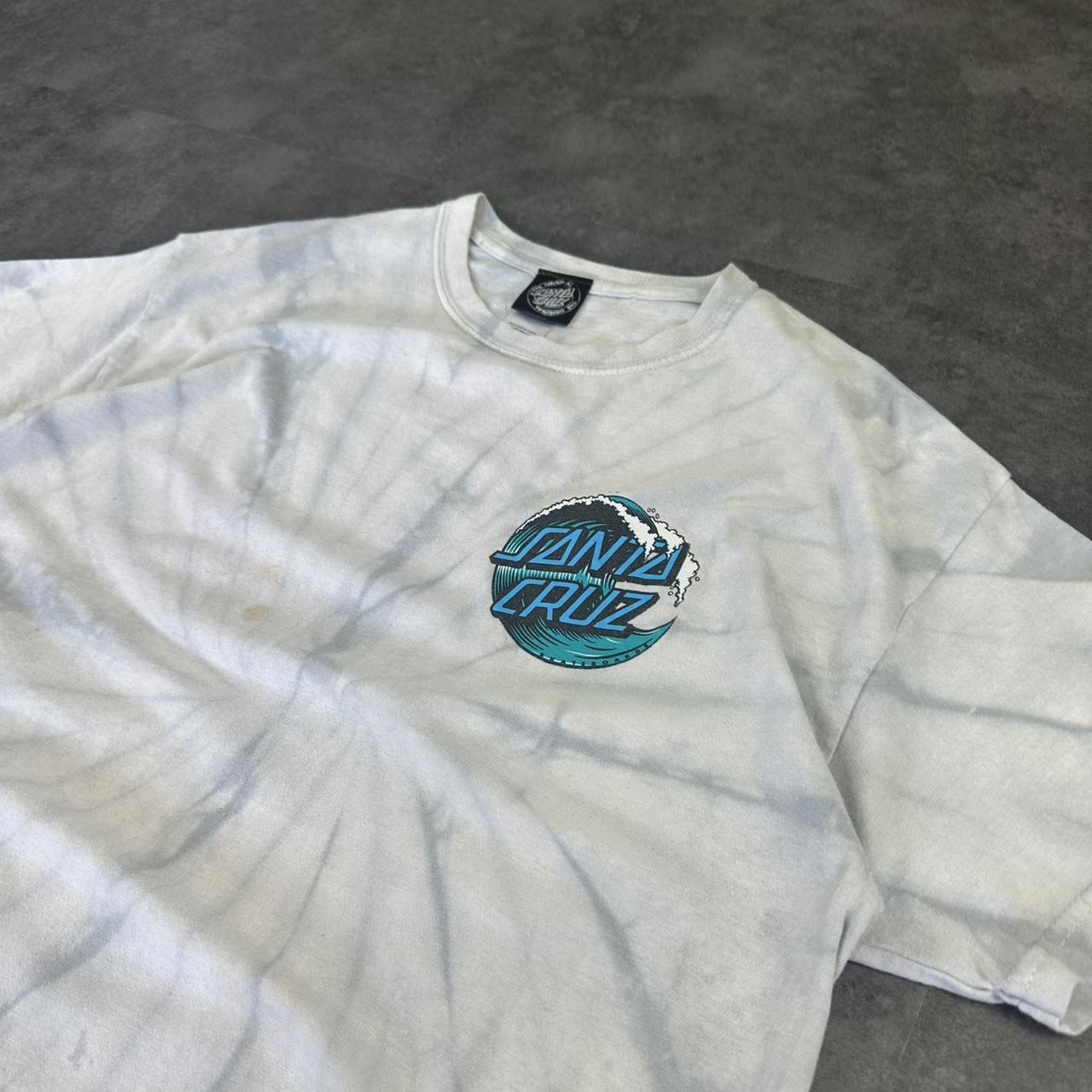 Santa Cruz T 2000s Print Logo Tie Dye design graphic T shirt