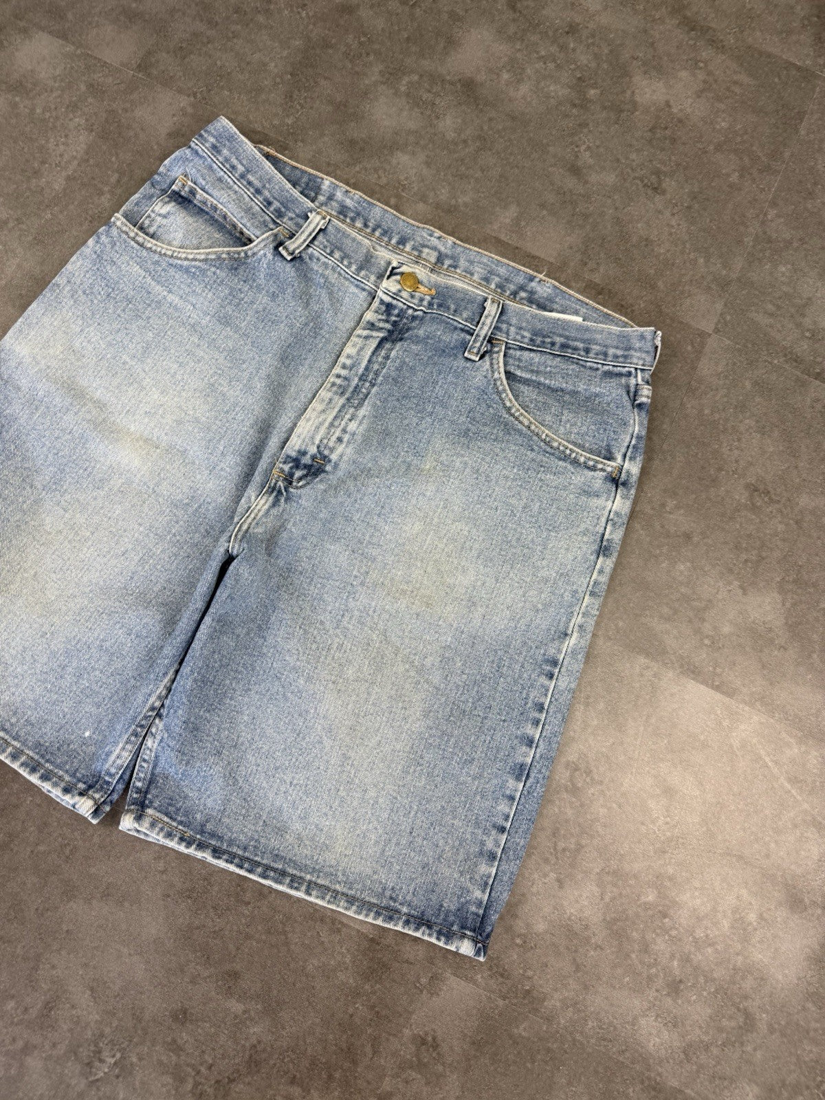 Wrangler Vintage Baggy Loose Jorts 90s Y2K Denim Jeans Shorts Skater 38W