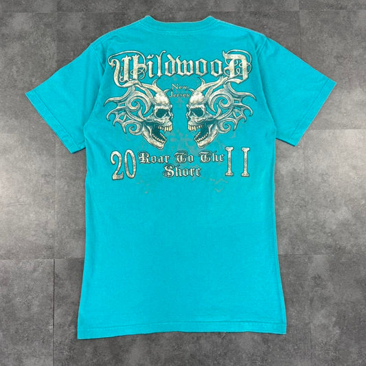 Grunge 2000s streetwear skull logo graphic T shirt