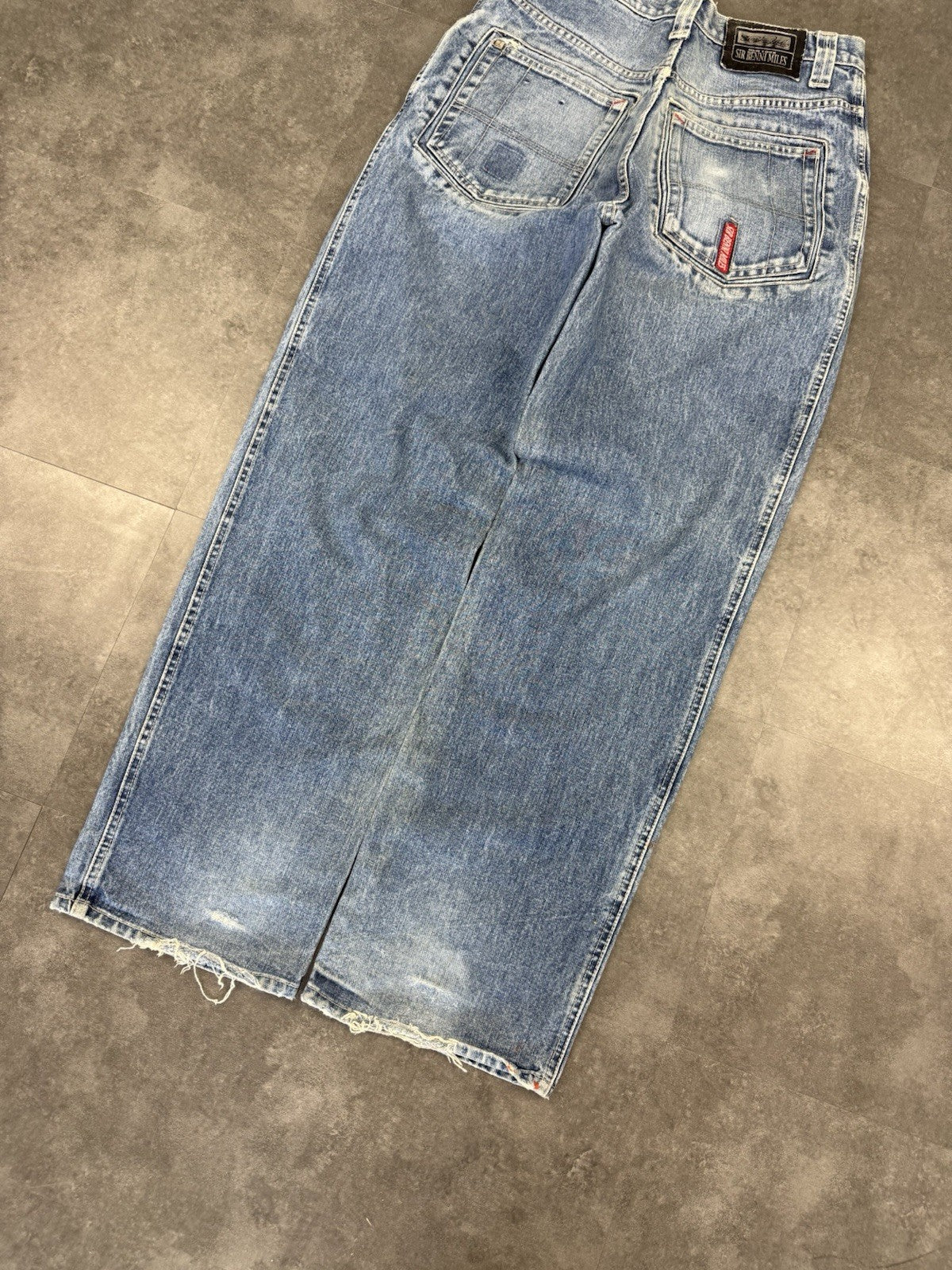 Sir Benni Miles 2000s Hip Hop Baggy Jeans 90s Y2K Vintage Paint Skate Jeans 31W