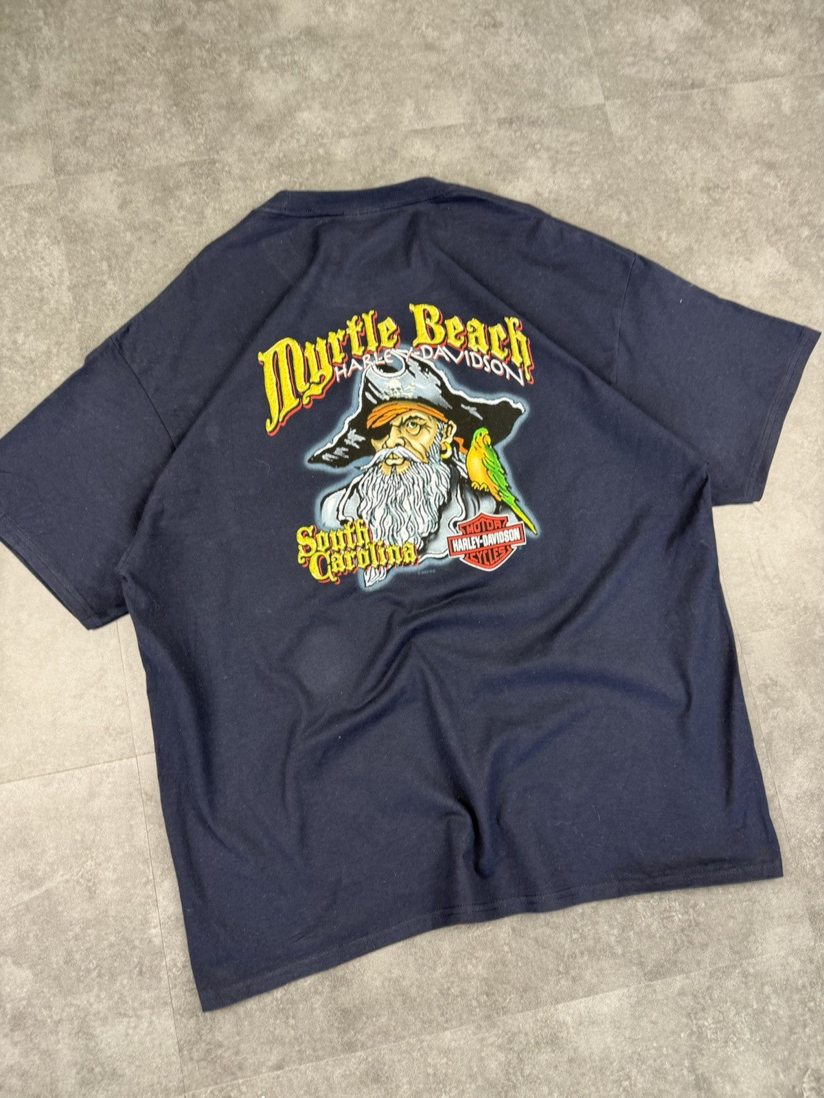 Harley Davidson Y2k Biker Grunge Spellout T-Shirt South Carolina Size XL