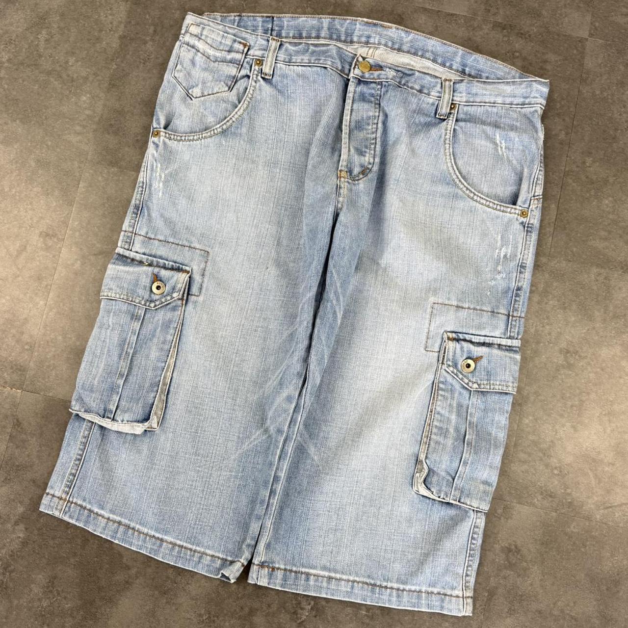 Cocheiro 2000s Vintage Baggy HipHop Y2k embroidered cargo Jorts