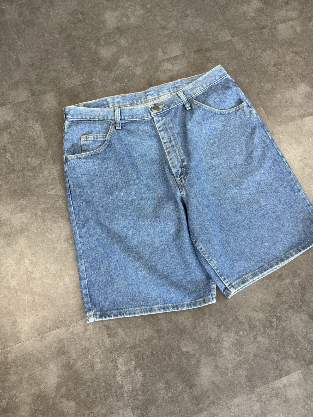 Wrangler Vintage Baggy Jorts 90s Y2K Denim Jeans Shorts Skater Workwear 36W