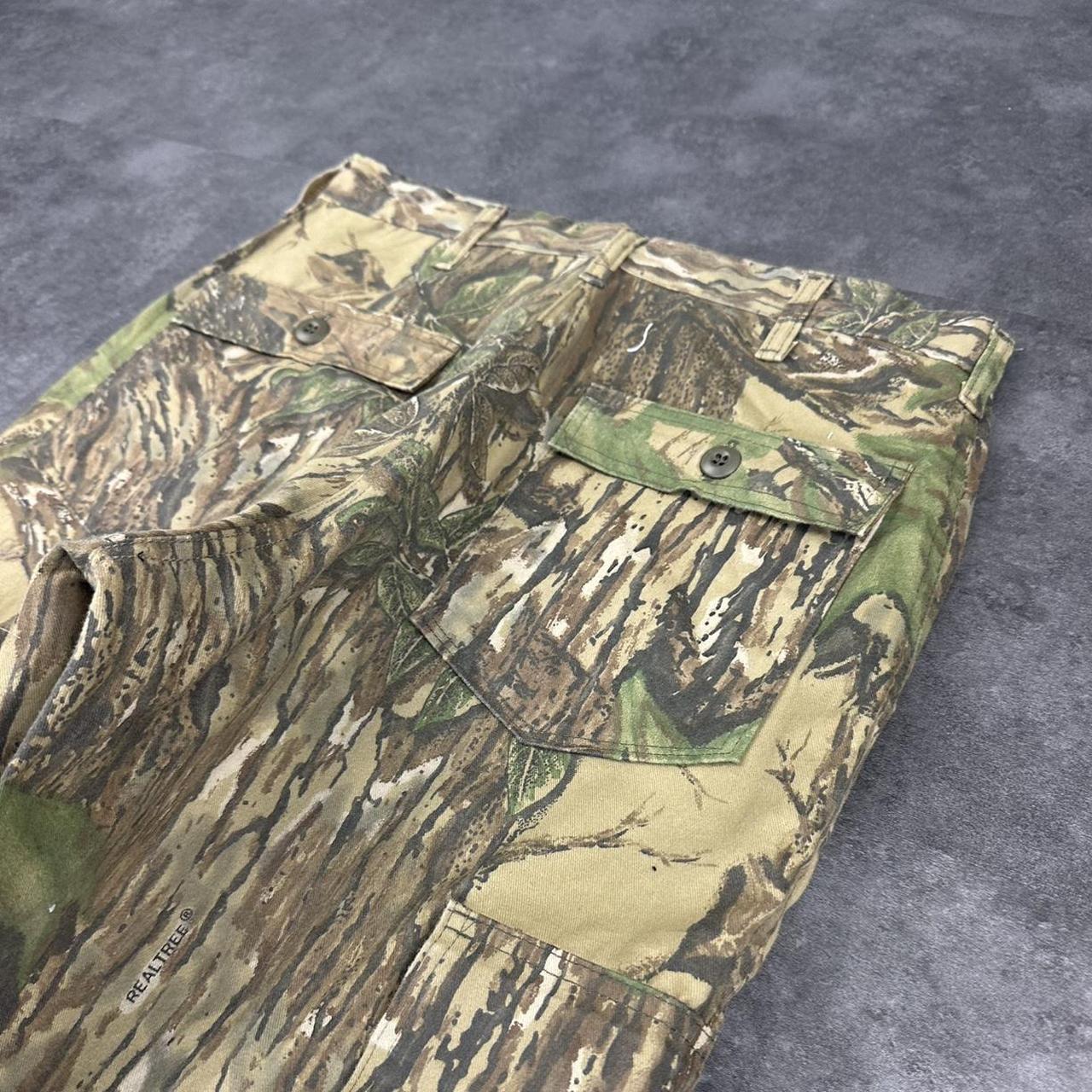 Mossy oak camo real tree foliage 2000s dungaree workwear cargo trousers