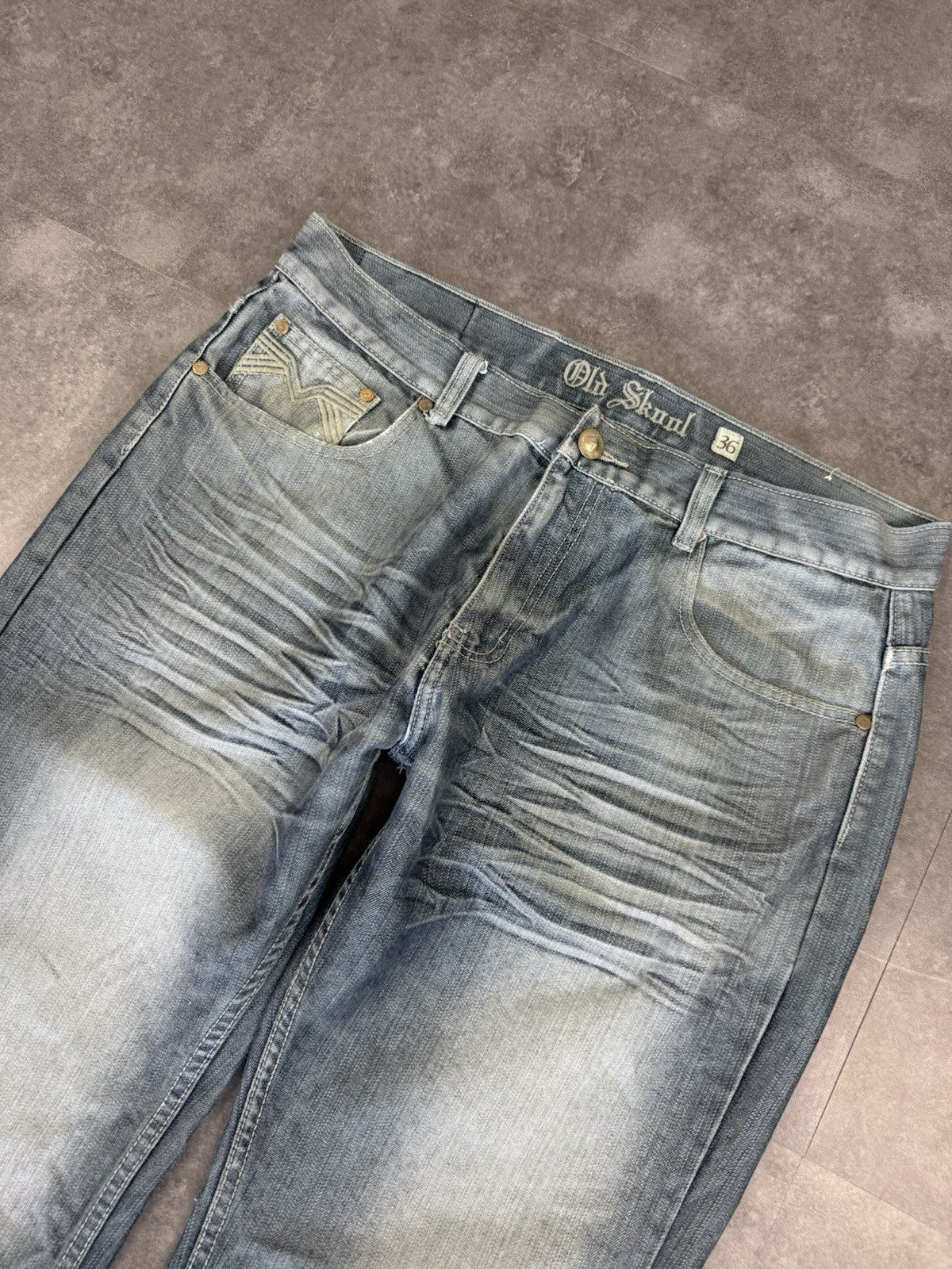 Old Skool 2000s Hip Hop Grunge Baggy Jeans 90s Y2K Vintage Skate Jeans 36W