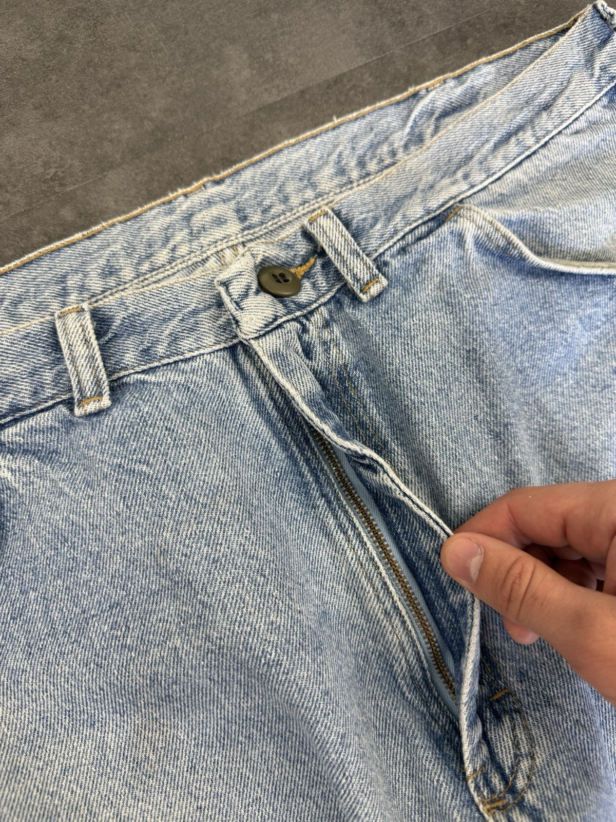 Wrangler Vintage Baggy Loose Jorts 90s Y2K Denim Jeans Shorts Skater 38W