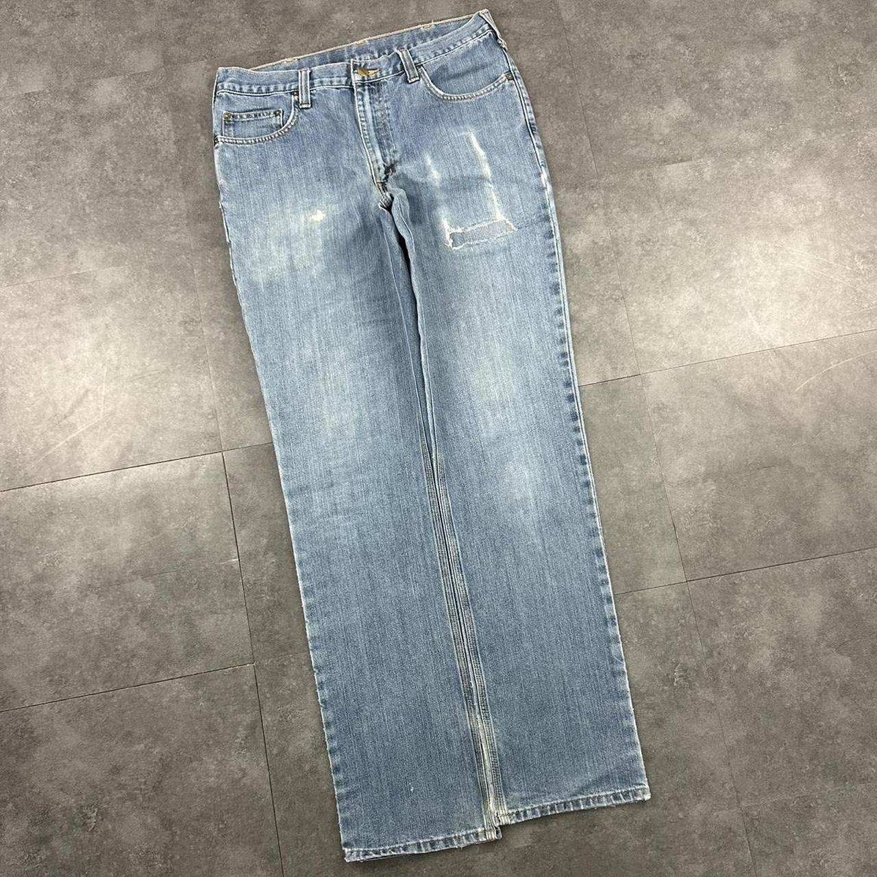 Carhartt 2000s dungaree workwear comfort fit denim cargo trousers