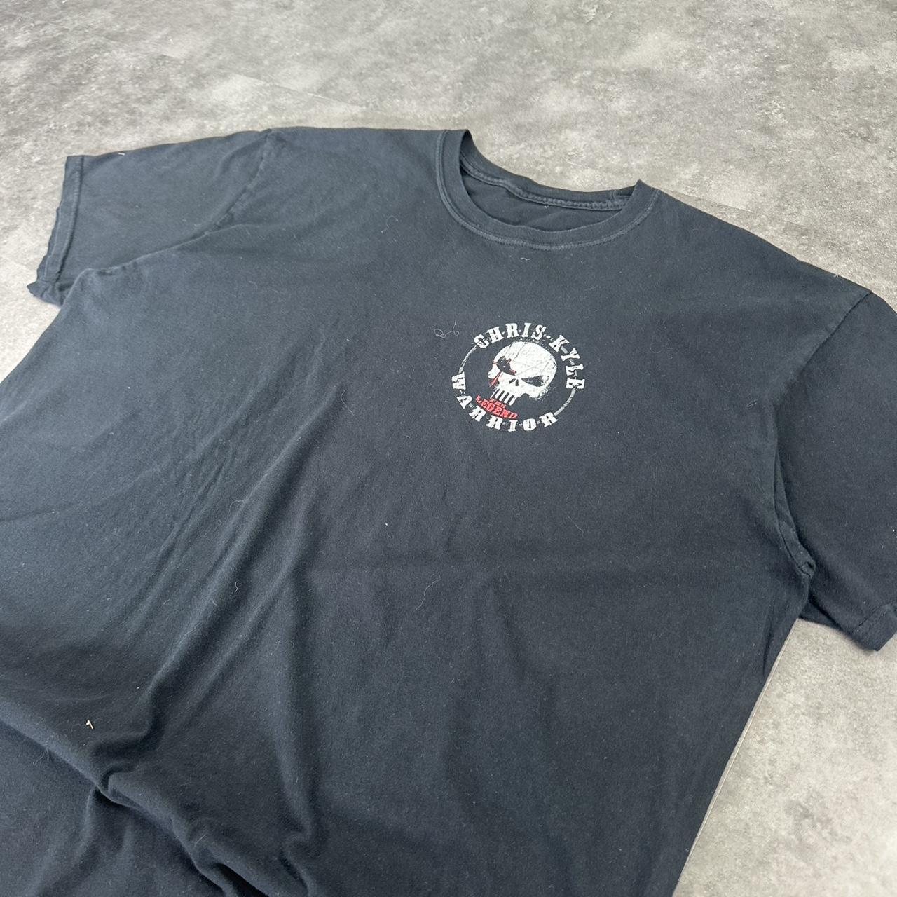 Chris Kyle T Y2K 90s print graphic Skull logo T shirt