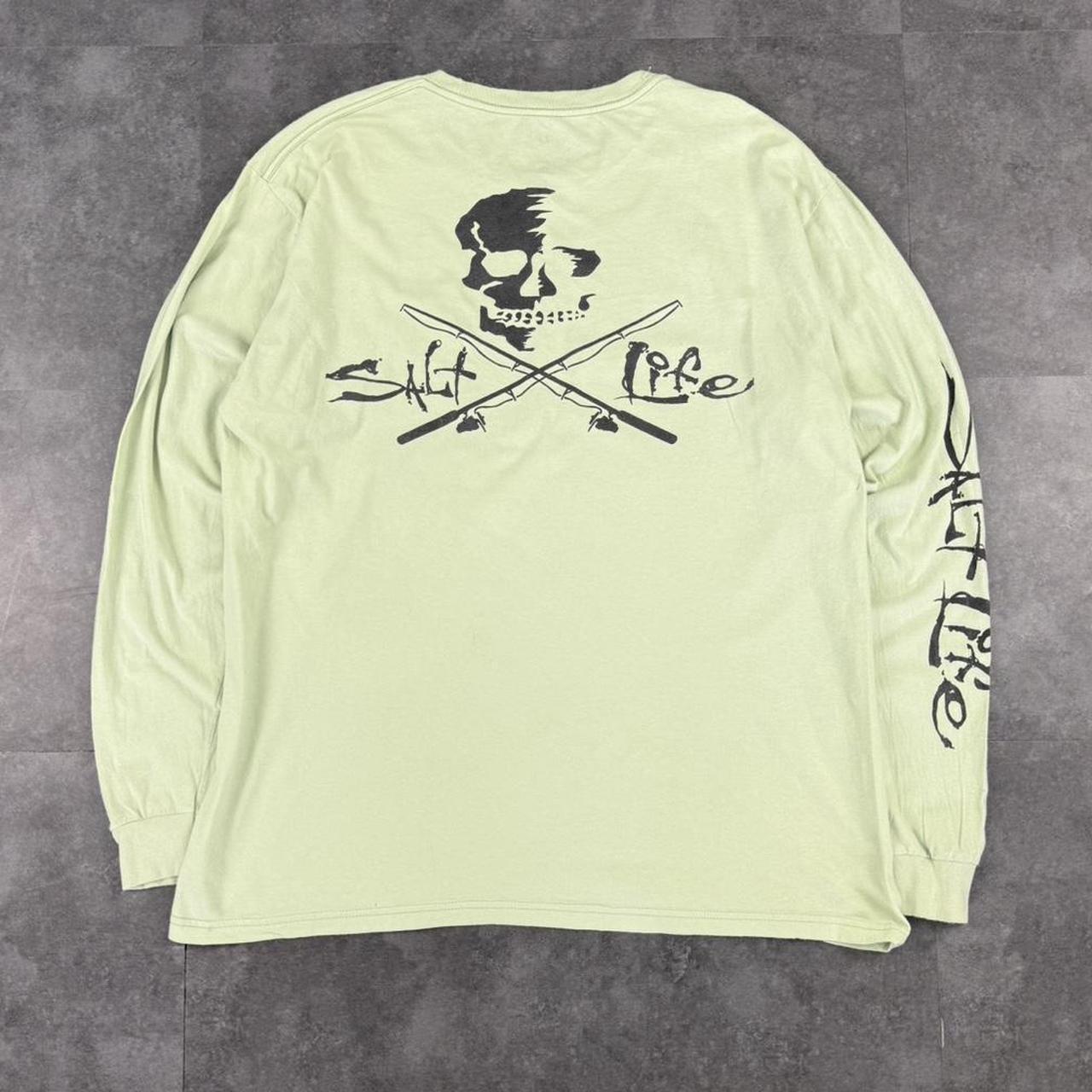 Salt Life Skull 2000s long sleeve skater Surfwear Print graphic T shirt