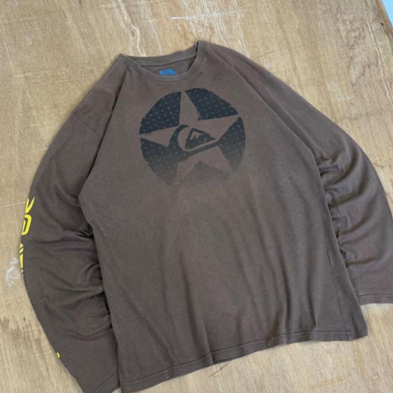 Quiksilver Surfwear brown Y2K long sleeve shirt