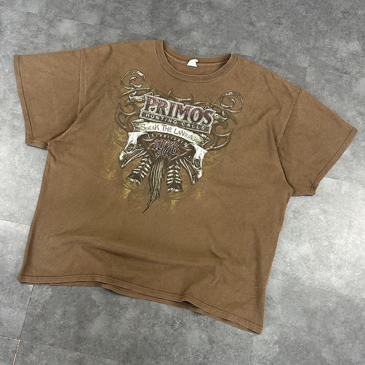Primos 90s printed hunting graphic logo T shirt