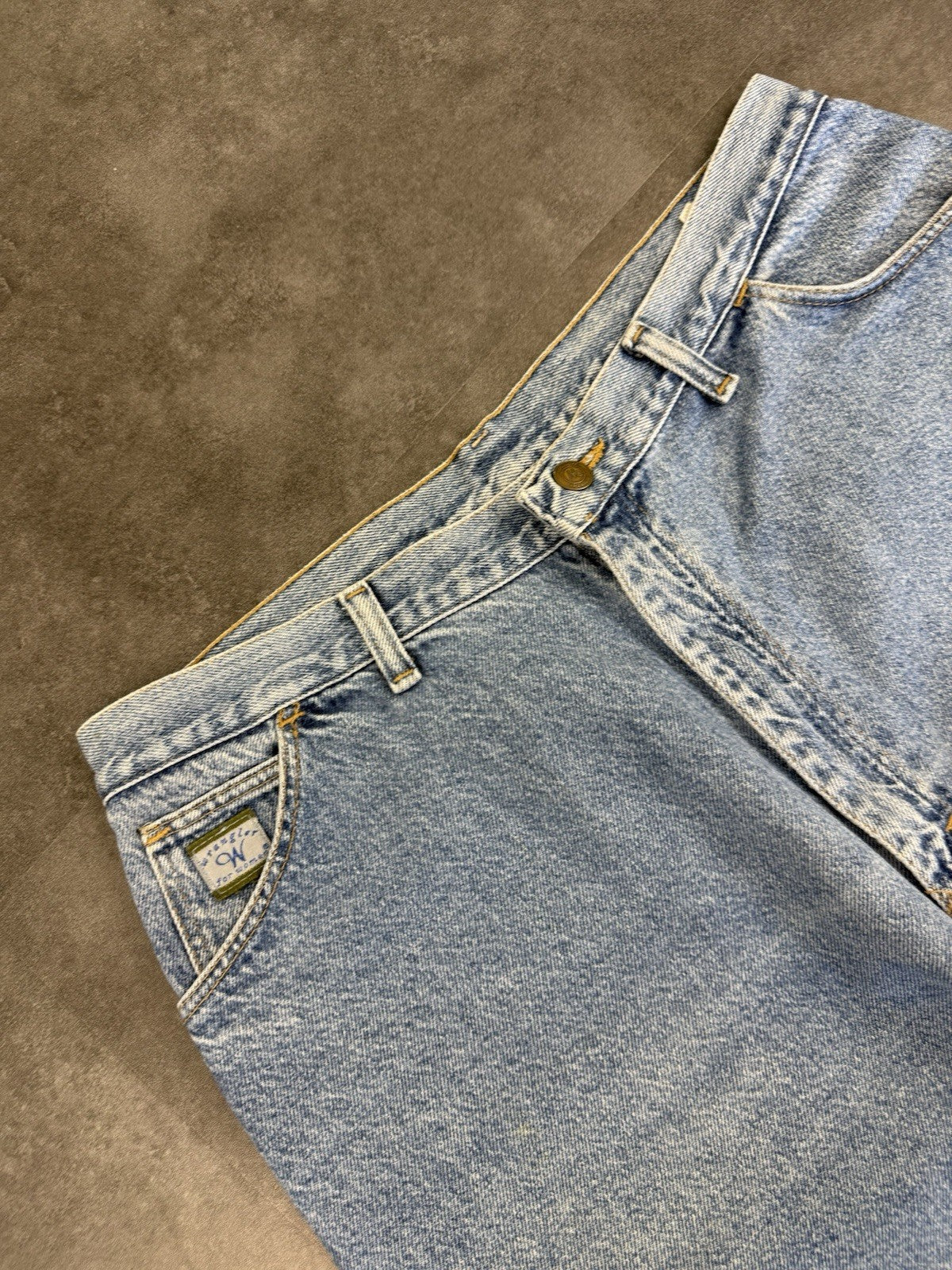 Wrangler Vintage Baggy Carpenter 90s Y2K Denim Jorts Shorts Skater Workwear 34W