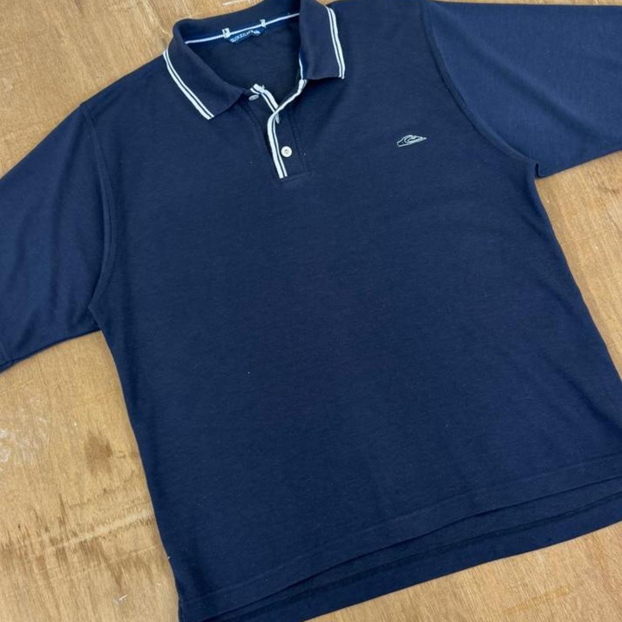 Quiksilver Surfwear navy blue Y2K Polo Shirt