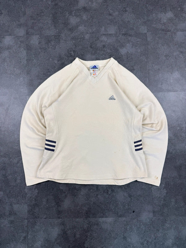 Adidas 90s Embroidered Sweatshirt Mini Logo retro y2k sportswear Cream