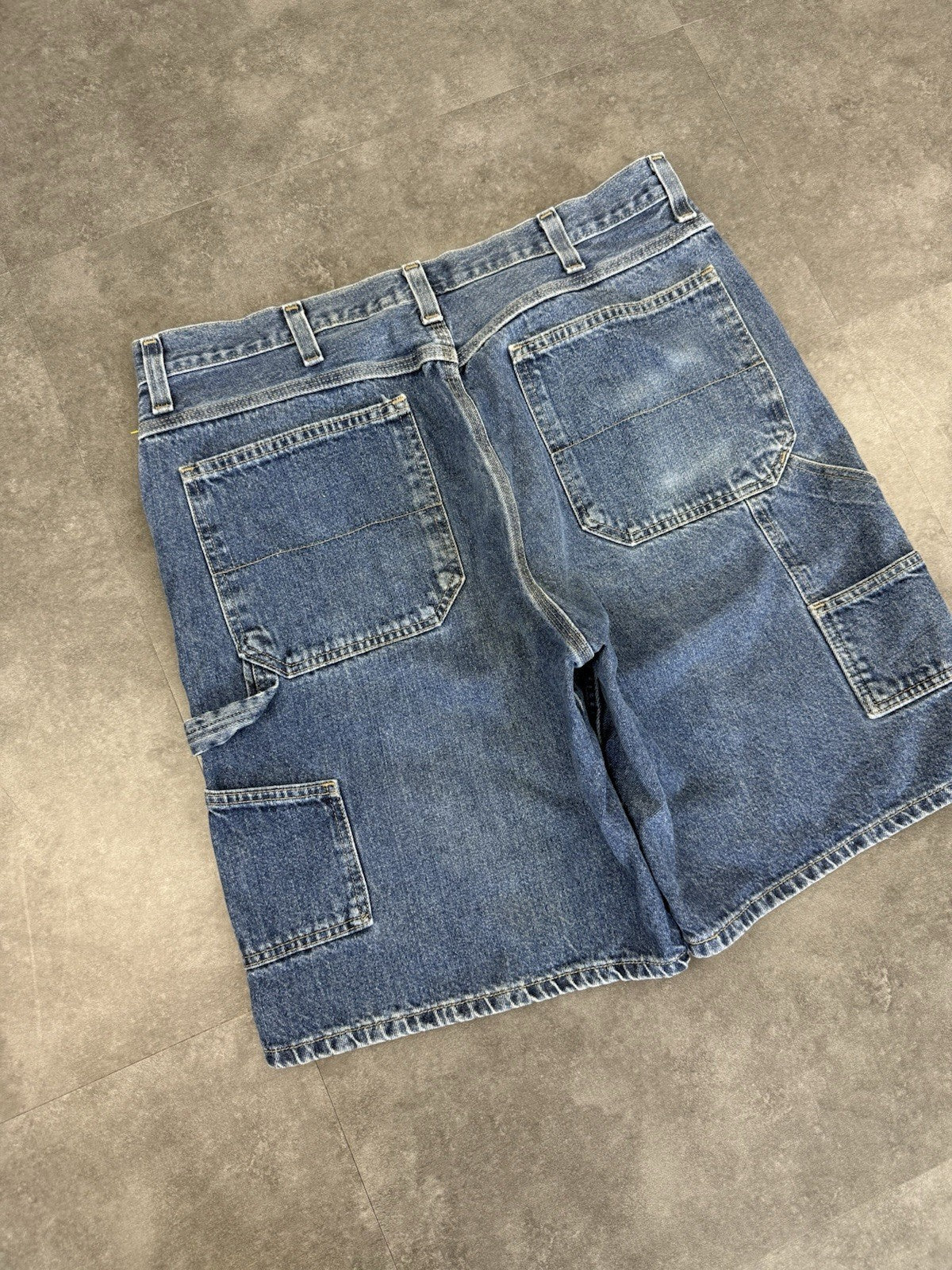 Faded Glory Vintage Baggy Carpenter 90s Y2K Denim Jorts Shorts Skate Workwear 38