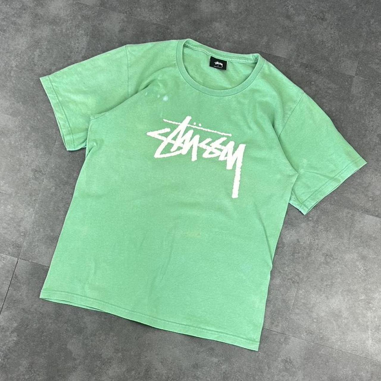 Stüssy T 2000s Y2K logo print graphic T shirt