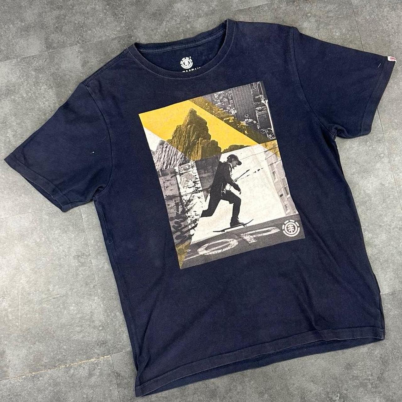 Element 2000s Skater Skateboard arty Print graphic T shirt