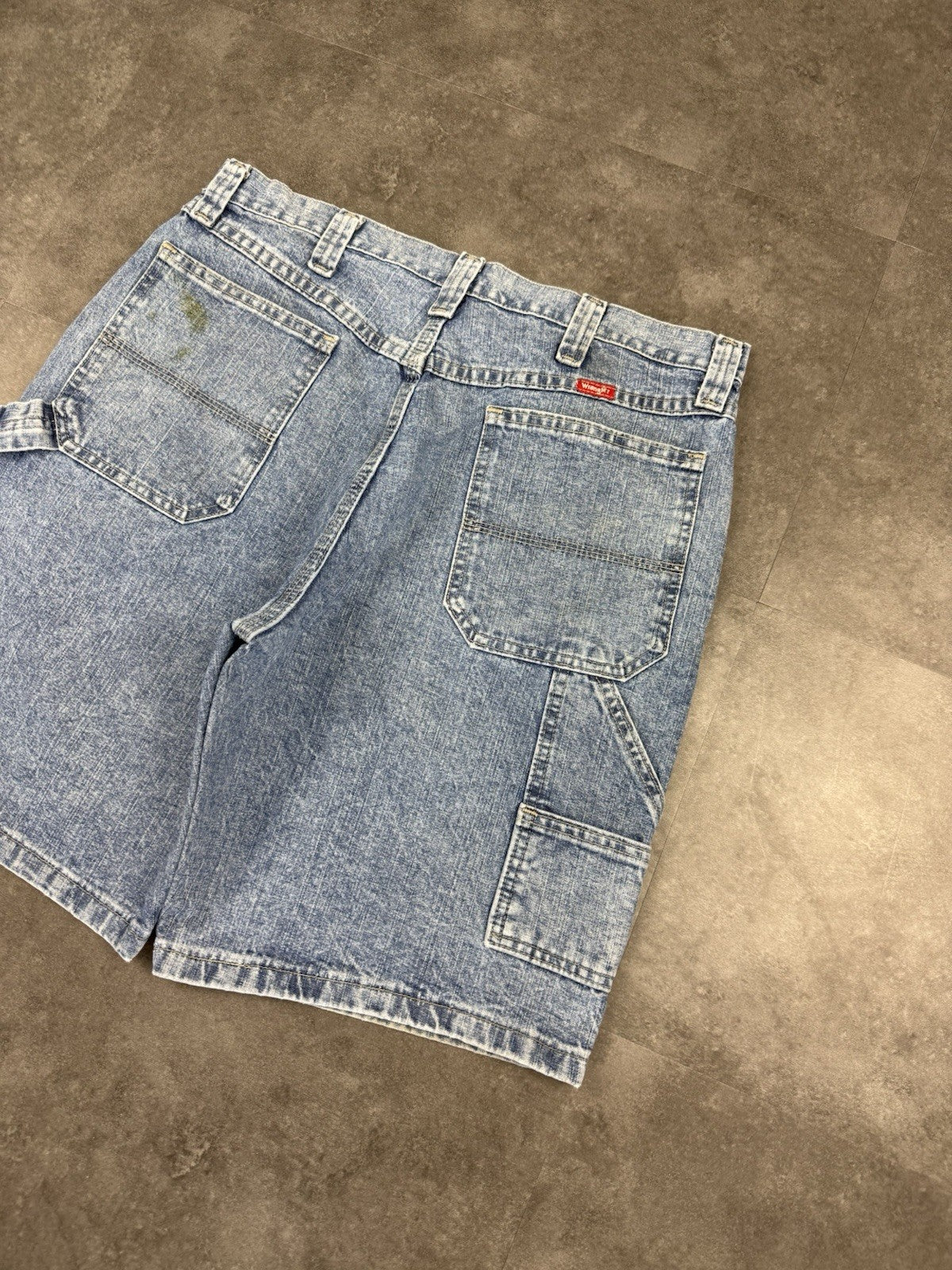 Wrangler Vintage Baggy Carpenter 90s Y2K Denim Jorts Shorts Skater Workwear 30W