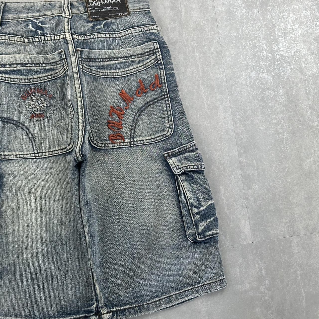 Japanese style 2000s spellout carpenter style jorts