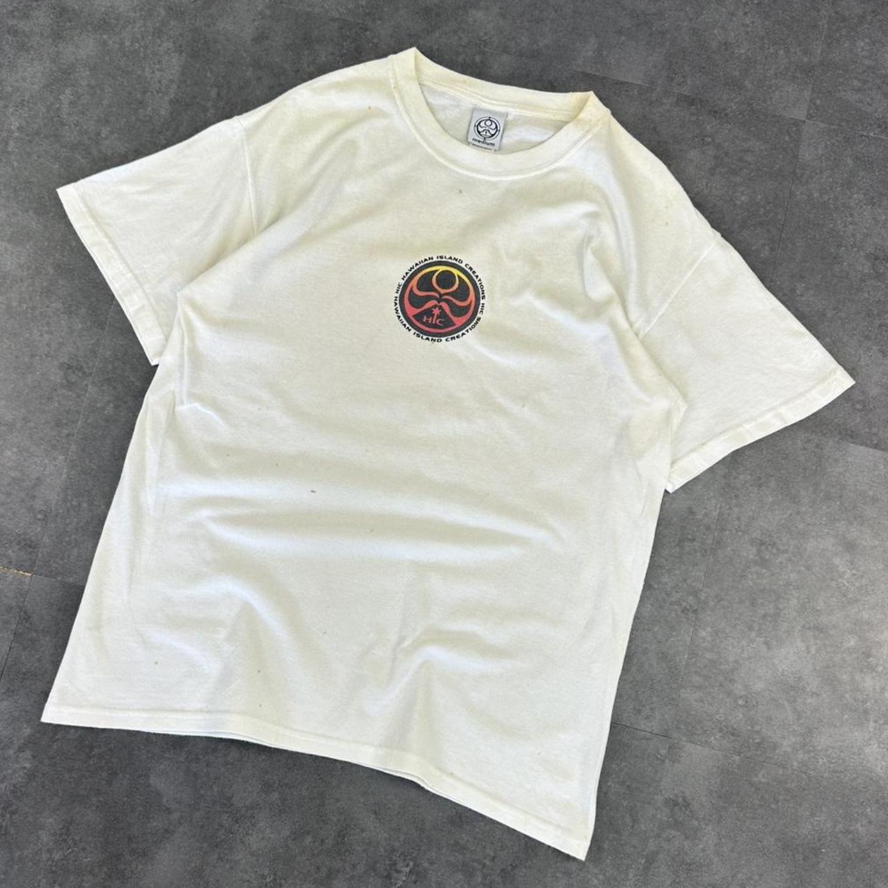 Hawaiian Island Creations 2000s Surf Print graphic logo T shirt