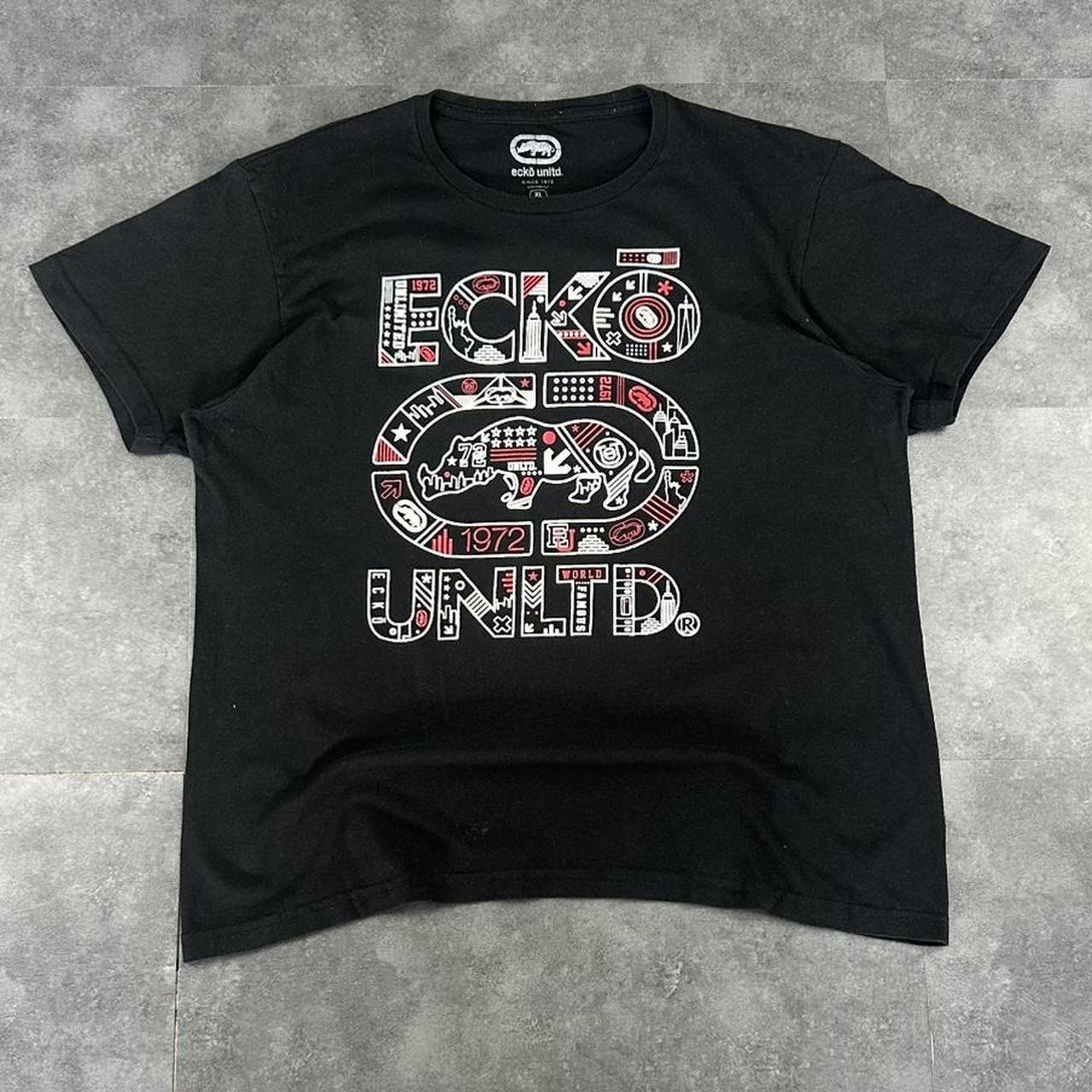 Ecko Unltd T Y2K 90s print graphic logo T shirt