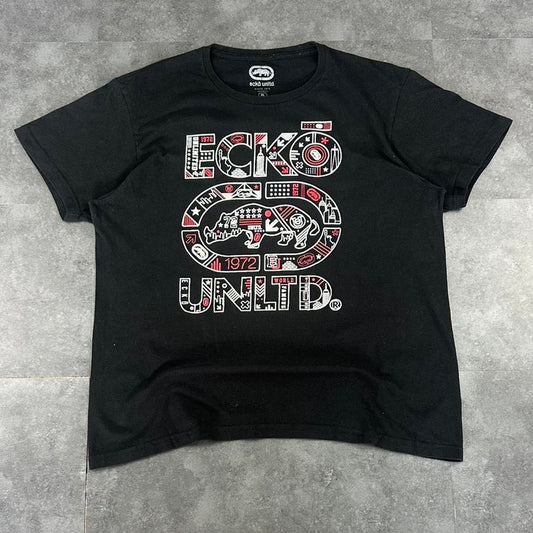 Ecko Unltd T Y2K 90s print graphic logo T shirt