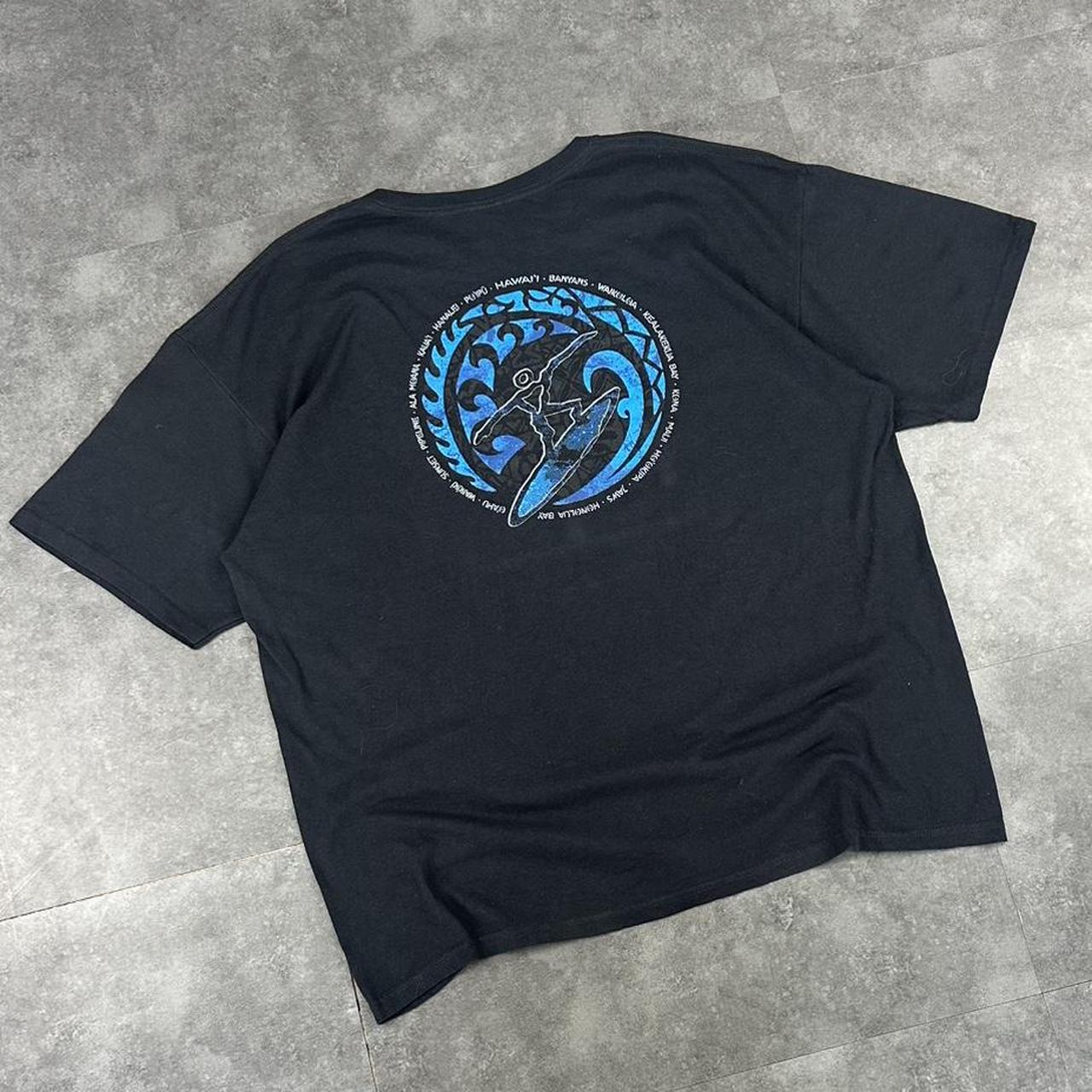 Anvil 90s printed Hawaii Surfer graphic logo shirt