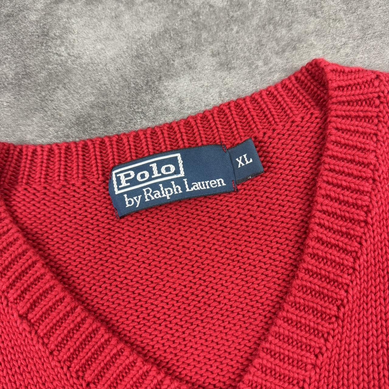 Polo Ralph Lauren 90s chunky knit v neck jumper