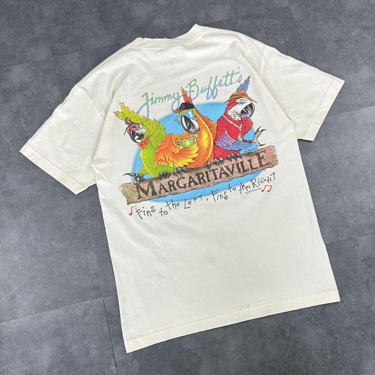 Jimmy Buffet T Y2K 90s Margaritaville parrot print graphic logo T shirt
