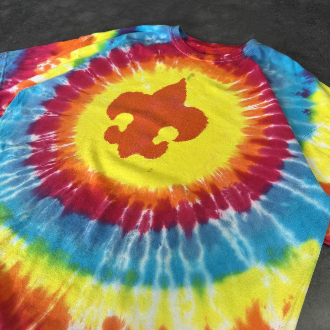 Boy Scouts of America T 2000s Y2K logo print Tie Dye design